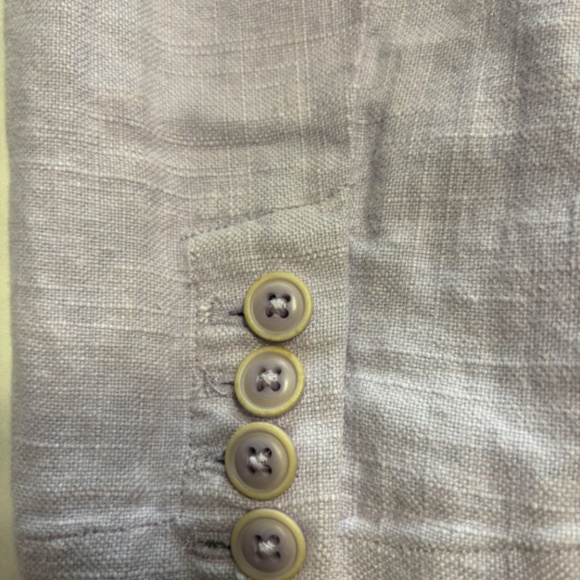 Anthropologie Linen Blend Blazer Jacket Split Back Lilac Women’s Size 12 - Picture 14 of 16
